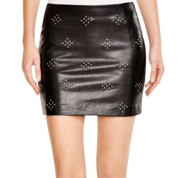 Lucy Paris Dresses & Skirts - Lucy Paris Leather Studded Skirt